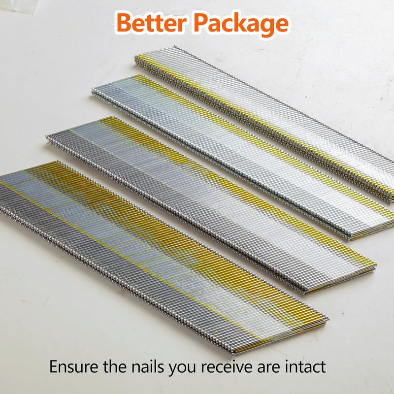 SITLDY 15 Gauge 304 Stainless Steel DA Angled Finish Nails, 34-Degree 1-1/2 Inch 1000-Pack for Pneumatic, Electric Angled Finish Nailer - Image 4